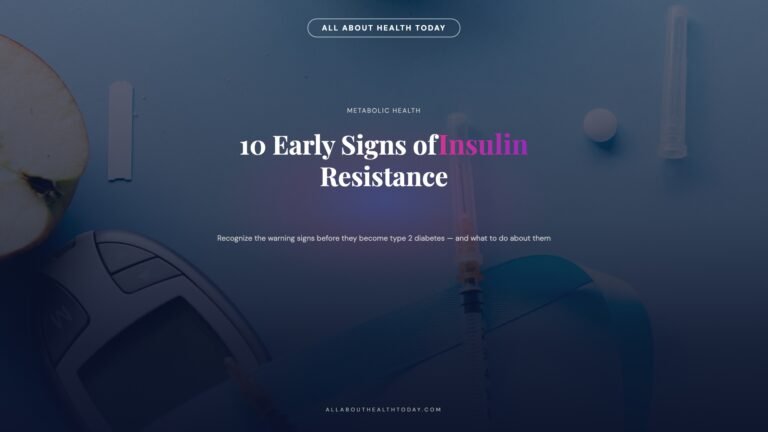 10 Early Warning Signs of Insulin Resistance