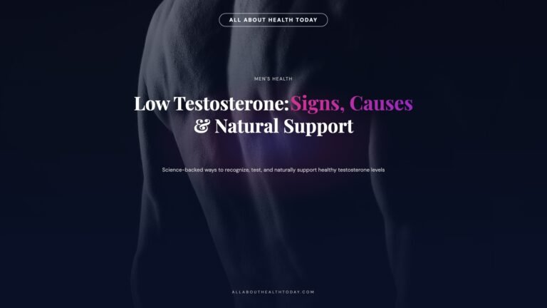 Low Testosterone Signs Causes Support