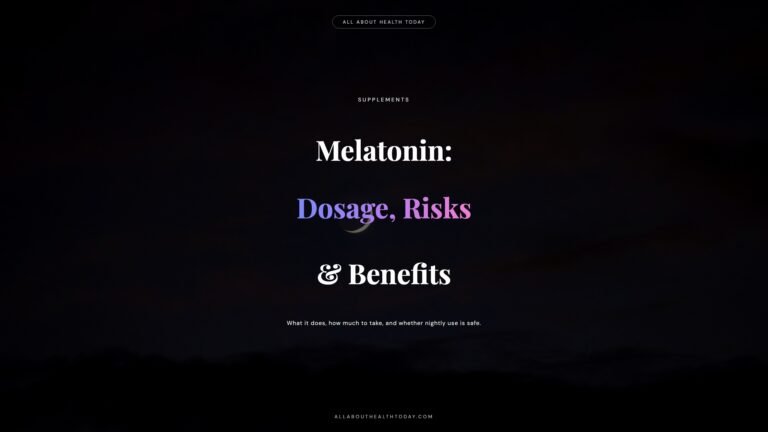 Melatonin: Benefits, Dosage, and Risks