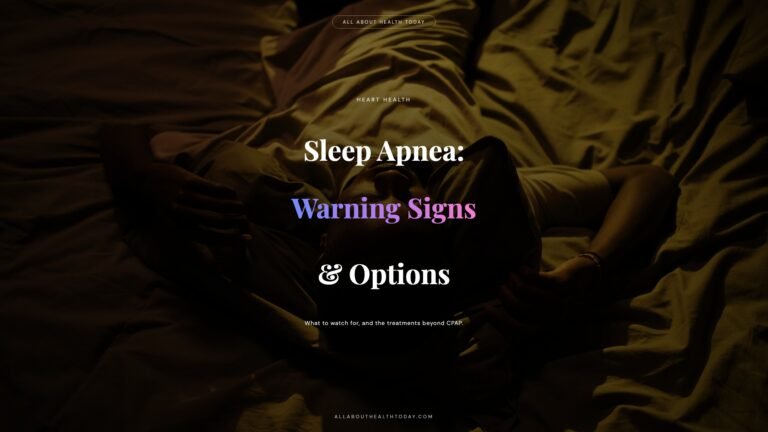 Sleep Apnea: Warning Signs, Health Risks, and Treatment